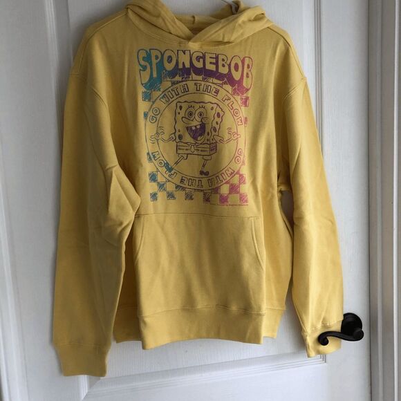 New SpongeBob SquarePants Go With‎ The Flow Old Navy Hoodie For Adults Size XL - Picture 3 of 8